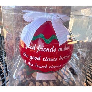 Walmart Inc. Good Friends Personalized Ball Ornament Christmas Ornament w/Pen 4"